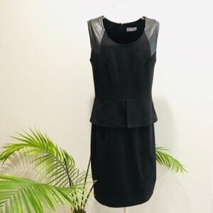 Calvin Klein Black Sleeveless Peplum Dress - Size 8